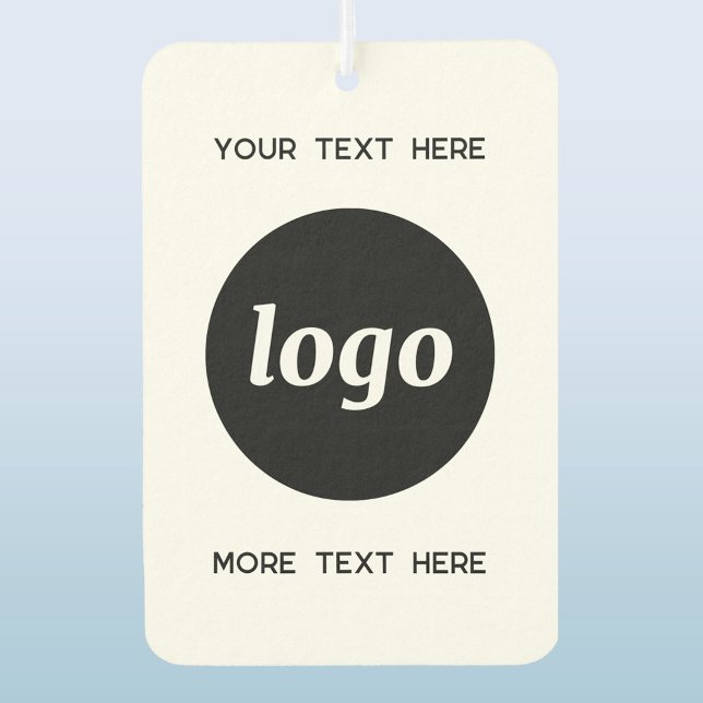 Logo With Text Business Promotional Car Air Freshener (Simple logo with custom text business branding promotional car motor vehicle air freshener)