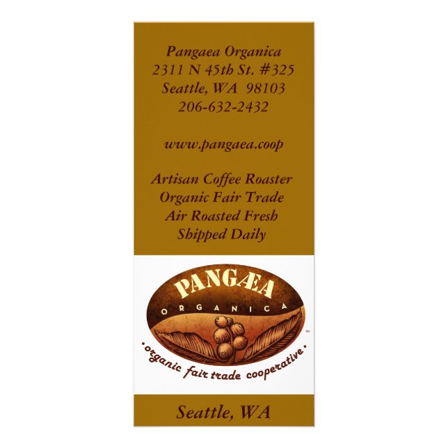 logobig, Artisan Coffee RoasterOrganic Fair Tra... Rack Card (Front)