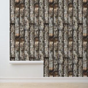 Logs Cabin Look rustic  Wallpaper