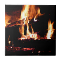 Logs in the Fireplace Warm Fire Photography