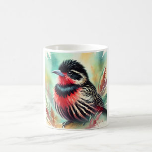 Loica bird in watercolor 110924AREF138 - Watercolo Coffee Mug