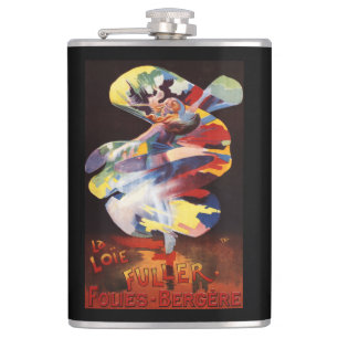 Loie Fuller at Folies-Bergere Theatre Hip Flask