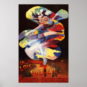 Loie Fuller at Folies-Bergere Theatre Poster