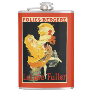 Loie Fuller at the Folies-Bergere Theatre Hip Flask