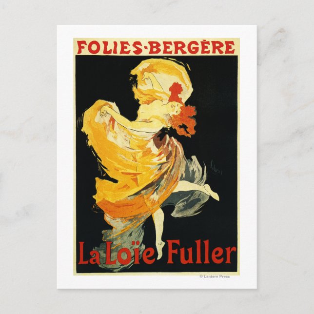 Loie Fuller at the Folies-Bergere Theatre Postcard (Front)