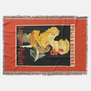 Loie Fuller at the Folies-Bergere Theatre Throw Blanket