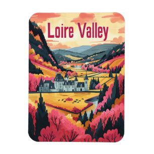 Loire Valley France vintage art Magnet