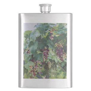 Loire Valley Vineyard – French Grape Painting Hip Flask