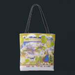 Loire Valley Wine Region Shoulder Tote<br><div class="desc">A wonderful shoulder tote featuring a vintage map of the Loire Valley of France.</div>