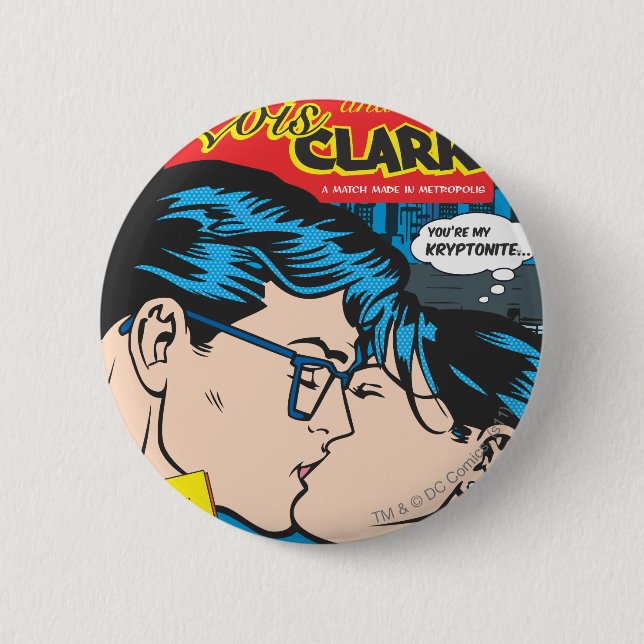 Lois and Clark Comic 6 Cm Round Badge (Front)