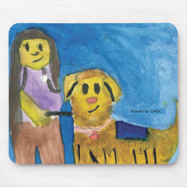 Lois the Therapy Dog - Kids Art for CHOC Mouse Mat (Front)