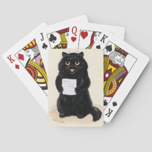 Lois Wain Black Cat Singing Home Sweet Home Playing Cards