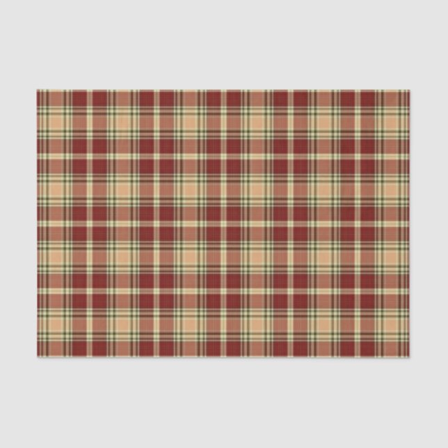 Loively Vintage Plaid Holiday Wrap Tissue Paper (Front)
