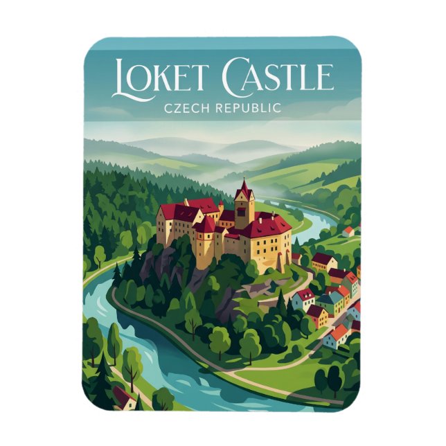 Loket Castle Czech Republic Magnet (Vertical)