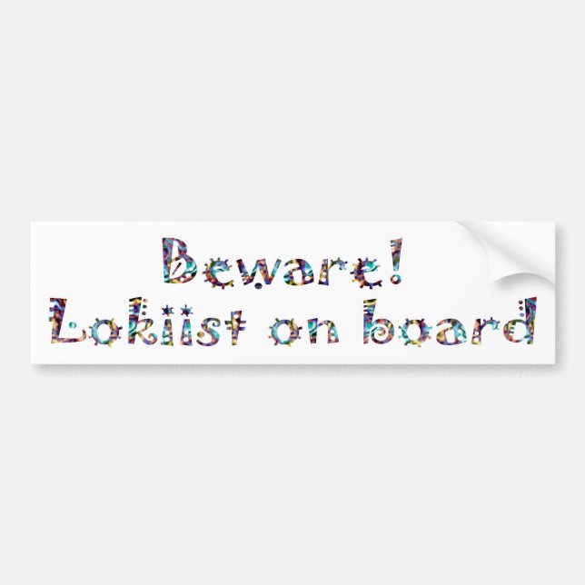 Loki Bumper Sticker (Front)