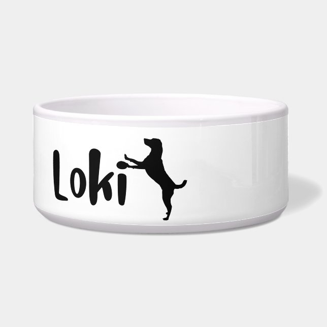 Loki - dogs and cats personalised bowl (Front)