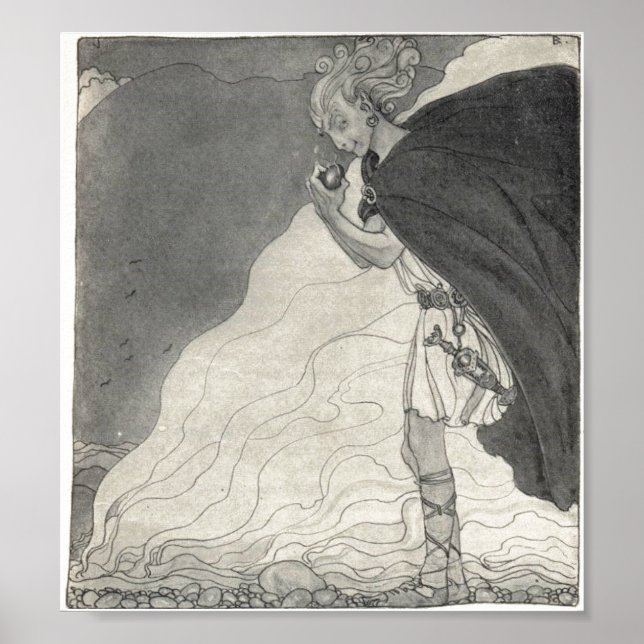 Loki Finds Gullveig's Heart - John Bauer Poster (Front)