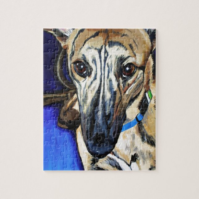 Loki - Lurcher dog Jigsaw Puzzle (Vertical)
