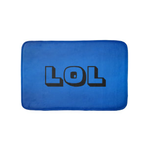 LOL Blue and Black Bath Mat Bathroom Decor