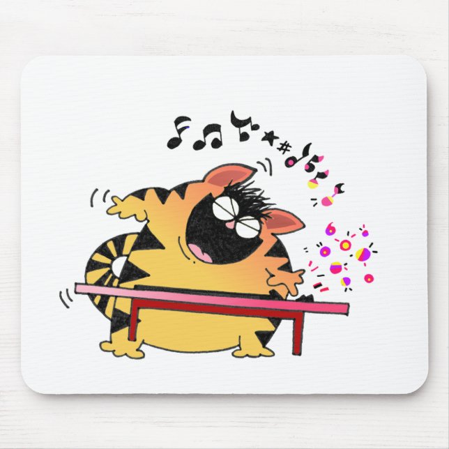 LOL Cats | Fat Cat Musician Mouse Mat (Front)