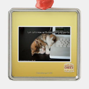 Lol cats with USB Metal Tree Decoration