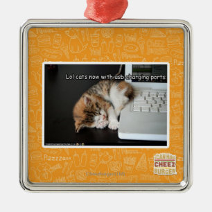 Lol cats with USB Metal Tree Decoration