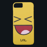LOL emoji iPhone 8/7 Case<br><div class="desc">LOL emoji cases. Featuring the popular laughing emoji smiley. Yellow background. 

 Contact me for custom designs requests!</div>