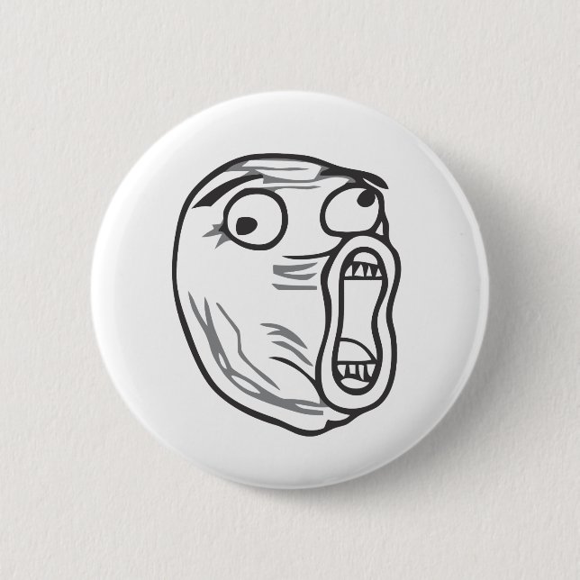 LOL Face 6 Cm Round Badge (Front)
