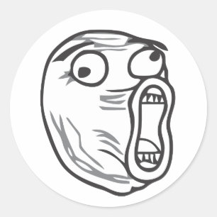 LOL Face Classic Round Sticker