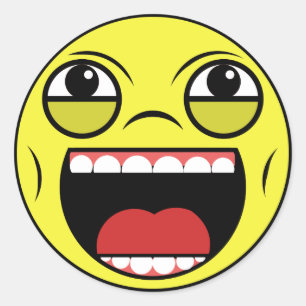 LOL Face Classic Round Sticker