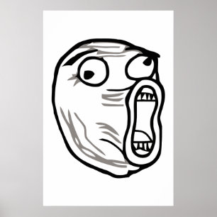lol face meme humour rofl omg omfg poster