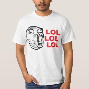 lol face meme humour rofl omg omfg T-Shirt