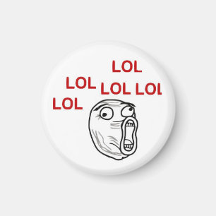 LOL FACE MEME MAGNET
