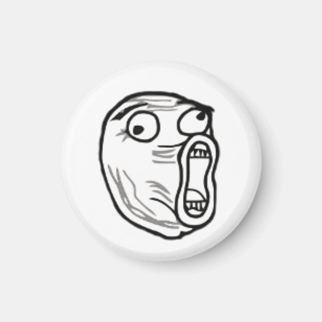 LOL Face Round Magnet 1 (Front)