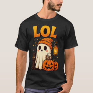 LOL Ghost Halloween T-Shirt   Cute Spooky Pumpkin 