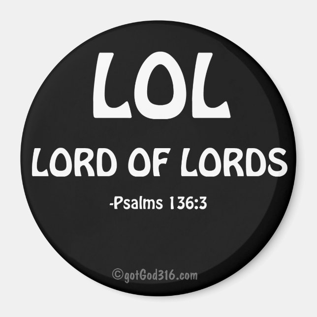 LOL gotGod316.com Scripture Magnet (Front)