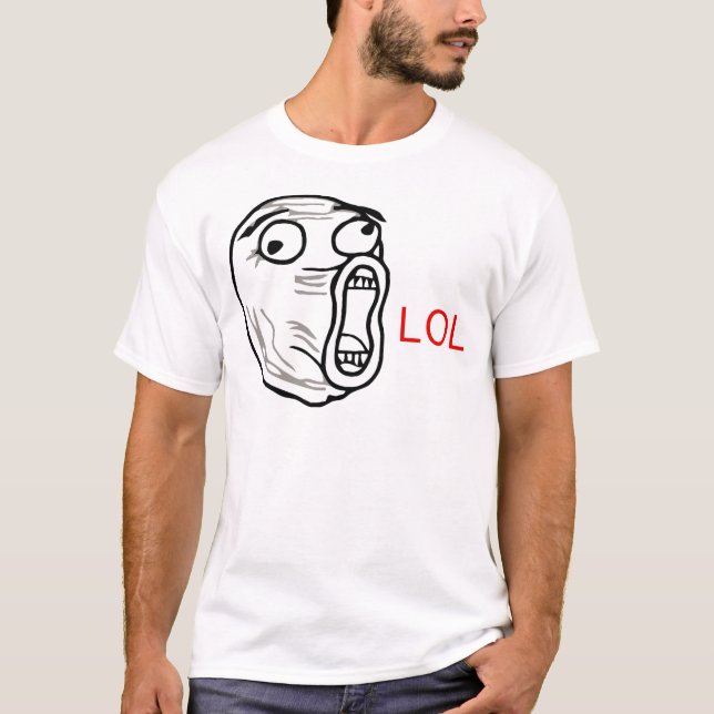 LOL Guy (from 9gag reddit and rage comics) T-Shirt (Front)