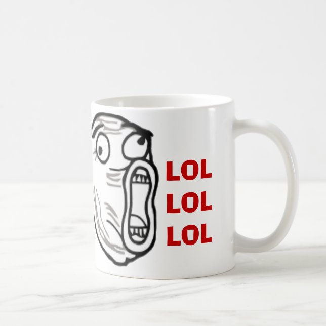 LOL Guy Rage face Comics Internet meme Mugs (Right)
