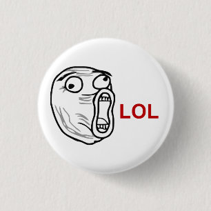 LOL Laugh Out Loud Rage Face Meme 3 Cm Round Badge