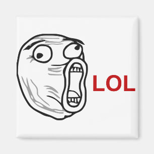 LOL Laugh Out Loud Rage Face Meme Magnet