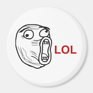 LOL Laugh Out Loud Rage Face Meme Magnet