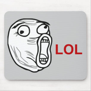 LOL Laugh Out Loud Rage Face Meme Mouse Mat