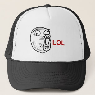 LOL Laugh Out Loud Rage Face Meme Trucker Hat