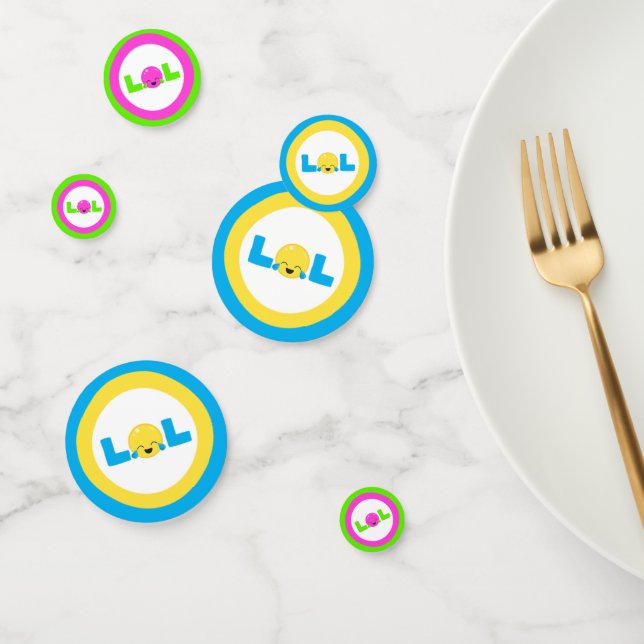 LOL Laughing Out Loud Colourful Emoji Confetti (Group)