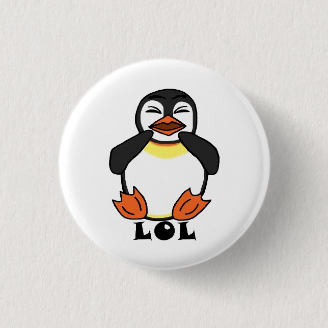 LOL Laughing penguin 3 Cm Round Badge (Front)