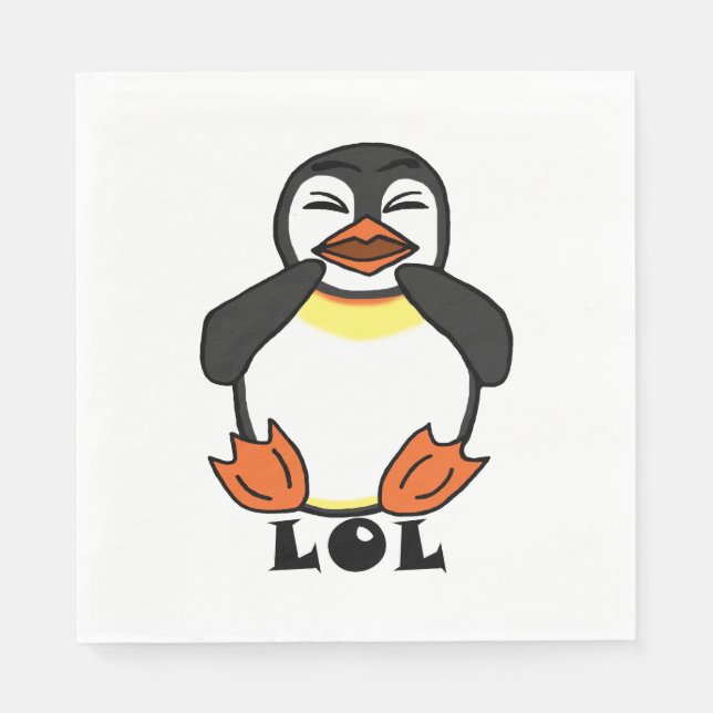 LOL Laughing penguin Napkin (Front)