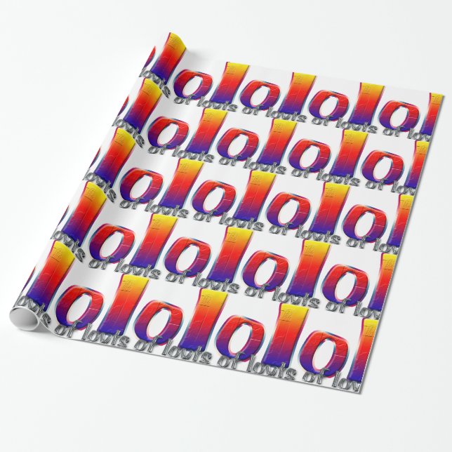 LOL (Lots of Love) Wrapping Paper (Unrolled)