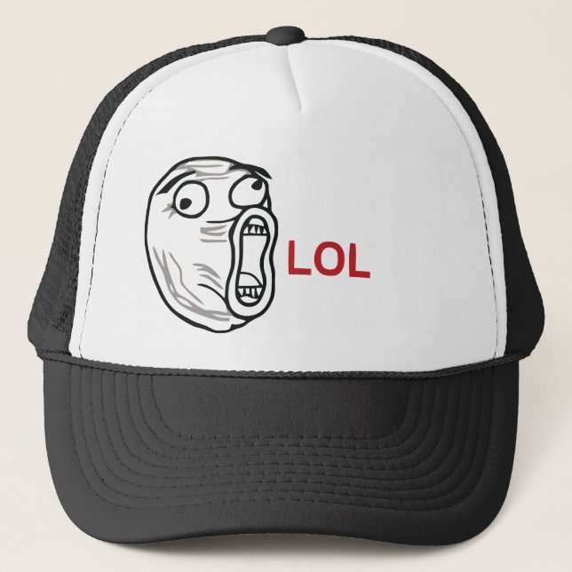 LOL meme face Trucker Hat (Front)