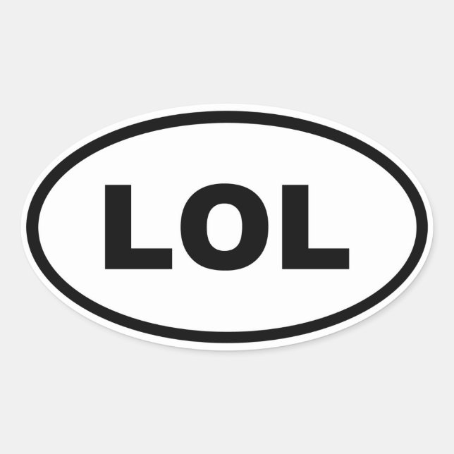 LOL OVAL STICKER (Front)