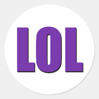 LOL purple Classic Round Sticker